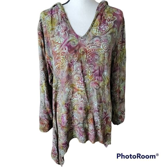 Soft Surroundings Lightweight Hoodie with Shark Bite Hem. Size S. - Picture 1 of 5